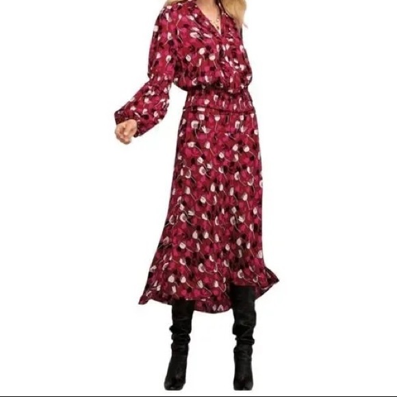 The Corsage Blouse poly crepe fabrication billowing bishop sleeves and ruffle - Picture 5 of 5